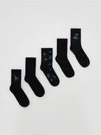 Skarpetki dla dzieci - Reserved - Skarpetki 5 pack - czarny - miniaturka - grafika 1