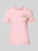 Koszulki i topy damskie - krój regular fit t-shirt z czystej bawełny ekologicznej model 'POLLY' - miniaturka - grafika 1