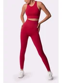 Spodnie sportowe damskie - Spaio Legginsy termiczne "Adapt" w kolorze czerwonym - miniaturka - grafika 1
