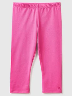 Benetton Legginsy w kolorze różowym - Legginsy - miniaturka - grafika 1