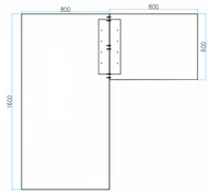 Stoły i stoliki do biura - B2B Partner Biurko Flexible L 1600 x 1600 mm, dąb naturalny 468282 - miniaturka - grafika 1