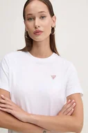 Koszulki sportowe damskie - Guess Jeans t-shirt damski kolor biały W4YI10 J1314 - miniaturka - grafika 1