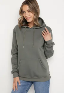 Zielona Bluza z Kapturem i Kangurkową Kieszenią Envila - Bluzy męskie - miniaturka - grafika 1