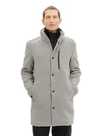 Płaszcze męskie - TOM TAILOR Męski płaszcz wełniany 1037349, 30507-Light Stone Grey Wool Twill, XXL, 30507 - Light Stone Grey Wool Twill, XXL - miniaturka - grafika 1