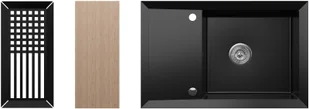 Zlewozmywak granitowy Kernau KGS Y 6078 1B1D Deep Black Darmowa dostawa od 99 zł! - Zlewozmywaki - miniaturka - grafika 1