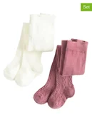 Rajstopy dziecięce - COOL CLUB Rajstopy (2 pary) w kolorze jasnoróżowo-kremowym - miniaturka - grafika 1