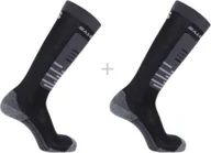 Skarpetki i podkolanówki sportowe - Skarpety narciarskie Salomon S/ACCESS 2Pack Deep Black / Frost Grey - miniaturka - grafika 1