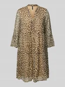 Sukienki - Sukienka mini taliowana z półprzejrzystymi rękawami model ‘SMILLA’ - miniaturka - grafika 1