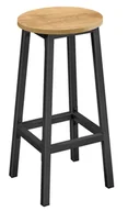 Taborety i hokery - Wysoki dewniany taboret dąb + czarny Z1-P69 - miniaturka - grafika 1
