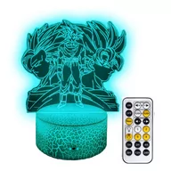 Wyposażenie pokoiku dziecięcego - Lampka nocna 3D LED SONGO DRAGON BALL Anime USB + PILOT - miniaturka - grafika 1