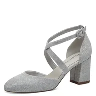 Czółenka - Tamaris Damskie czółenka 1-24414-41 normalne, Silver Glam, 39 eu - miniaturka - grafika 1