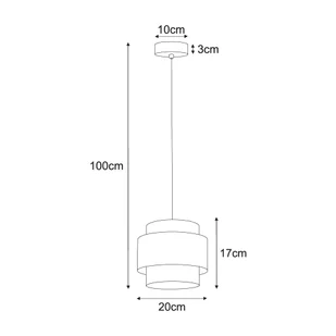 Elegancka lampa wisząca z czarno-złotymi abażurami K-5280 z serii AMOS - Lampy sufitowe - miniaturka - grafika 5