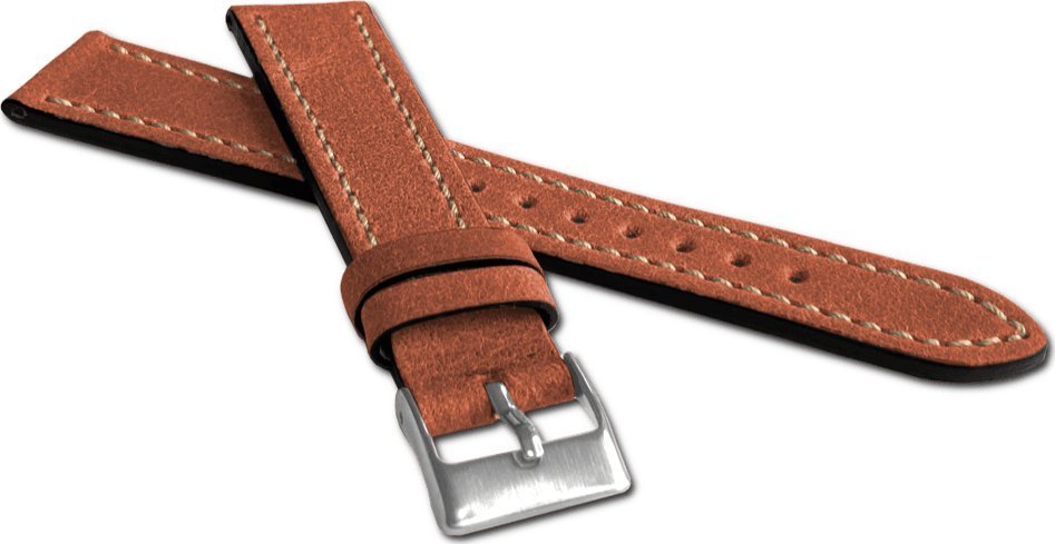 Lavvu LAVVU Brązowy pasek RETRO z luksusowej skóry Top Grain - 20