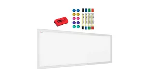 Allboards Tablica suchościeralna magnetyczna biała 30x70cm rama drewniana biała TM37W - Tablice i flipcharty - miniaturka - grafika 1