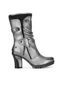 Kozaki damskie - Mustang Kozaki 1141-606 Srebrny - miniaturka - grafika 1