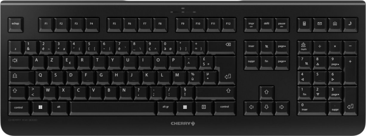 Cherry KW 3000 RF Wireless AZERTY Czarny JK-3000FR-2