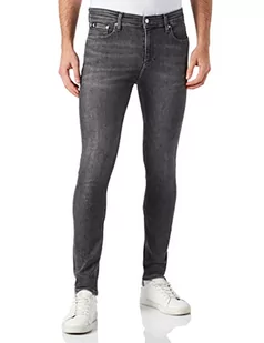 Calvin Klein Spodnie męskie Super Skinny, szary, 28W / 34L - Spodnie męskie - miniaturka - grafika 1