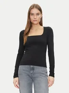 Bluzki damskie - Gap Bluzka 637795-00 Czarny Regular Fit - miniaturka - grafika 1