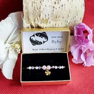 Bransoletki - RYBY Bransoletka Znak Zodiaku Koniczynka Kamienie Naturalne/GiovanniDivine - miniaturka - grafika 1