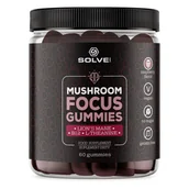 Suplementy naturalne - Żelki mushroom focus gummies 240g soplówka lteanina witamina b12 SOLVE LABS - miniaturka - grafika 1