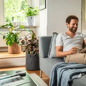 Donice - Lechuza Doniczka TRENDCOVER 32 Cork all-in-one, jasna, naturalna - miniaturka - grafika 1