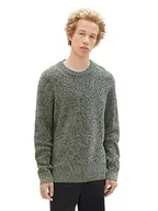 Swetry męskie - TOM TAILOR Denim sweter męski, 32777 - Green Fancy Mouline, XXL - miniaturka - grafika 1