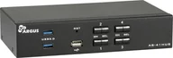 Przełączniki KVM - Inter-Tech AS-41HUS przełącznik KVM Czarny 88887411 - miniaturka - grafika 1