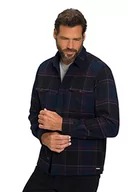 Koszule męskie - JP 1880 Koszula męska 1/1, koszula flanelowa, oberżyna, 4XL, bakłażan, 4XL - miniaturka - grafika 1