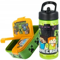 Bidony dla dzieci - MINECRAFT ŚNIADANIÓWKA LUNCH BOX + BIDON MINECRAFT 410ml - miniaturka - grafika 1