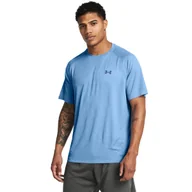 Koszulki sportowe męskie - Męska koszulka treningowa Under Armour UA Tech Textured SS - niebieska - UNDER ARMOUR - miniaturka - grafika 1