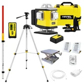 Poziomice laserowe - ZESTAW Laser krzyżowy Nivel System CL5G zielony + statyw SJJ-M1 EX + czujnik RD800 + łata LS-24 Nivel System - miniaturka - grafika 1