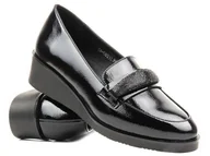 Mokasyny damskie - Eleganckie mokasyny damskie Vinceza 58311, czarne - miniaturka - grafika 1