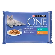 Mokra karma dla kotów - PURINA ONE Batch 12 x 85 g dla kotów - Wrażliwy kot - kurczak, tuńczyk - miniaturka - grafika 1