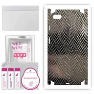 Szkła hartowane na telefon - Folia naklejka skórka strukturalna na TYŁ+BOKI do Apple iPhone 8 Plus - Skóra Węża Czarna - apgo SKINS - miniaturka - grafika 1