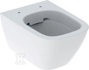 Miski WC - Miska wisząca WC Smyle Square lejowa, B35 cm, H33 cm, T49 cm, krótka, Rimfree - miniaturka - grafika 1