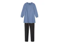 Sukienki i spódniczki dla dziewczynek - lupilu® Komplet dziewczęcy z bawełną (sukienka + legginsy) (98 - 104, Niebieski/ czarny) - miniaturka - grafika 1