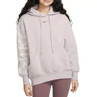 Bluzy sportowe damskie - Bluza Nike Sportswear Phoenix Fleece FQ7042-019 - różowa - miniaturka - grafika 1