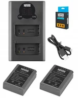 Ładowarki i akumulatory - Zestaw Ładowarka Lcd Dual+2Akumulatory Do Olympus Bln1 - miniaturka - grafika 1