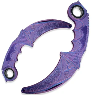 Karambit Fidget Spinner Keyrambit Hand Keyspinner Do Kluczy fioletowy - Zabawki sensoryczne - miniaturka - grafika 1