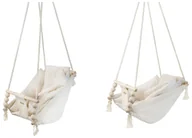 Leżaczki i huśtawki - Leżaczek bujak bujaczek hamak hamaczek huśtawka kołyska z kołderką (ecru/beż, beżowe karo) - miniaturka - grafika 1