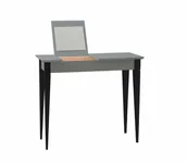 Toaletki - Toaletka MIMO z Lusterkiem - 65x35cm Czarne Nogi / Ciemnoszara - miniaturka - grafika 1