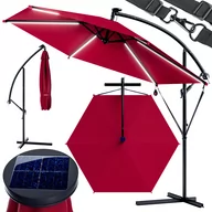 Parasole ogrodowe - Parasol ogrodowy z lampkami LED Mali, czerwony Ø330cm - miniaturka - grafika 1