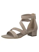 Sandały damskie - Tamaris Damskie sandały, sandały damskie, wkładka Touch, szarobrązowy, 38 EU - miniaturka - grafika 1