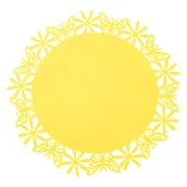 Obrusy i serwetki - Podkładka na stół filcowa śr. 30 cm zielona/żółta - miniaturka - grafika 1