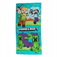 Ręczniki - Duży ręcznik bawełniany kąpielowy plażowy 70x140 minecraft alex steve gra - miniaturka - grafika 1