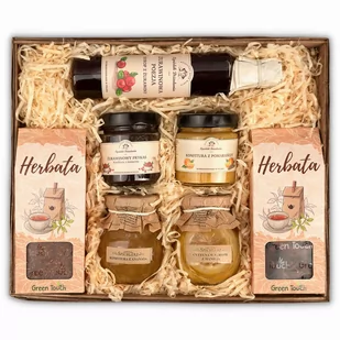 Duży Kosz Prezentowy Z Przetworami, Herbatą Rooibos I Hibiskusem - Zestawy upominkowe - miniaturka - grafika 1