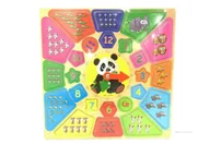 Mały naukowiec - EDUKACYJNA PLANSZA  ZEGAR  Z NAUKA LICZENIA PANDA - miniaturka - grafika 1