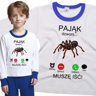 Piżama dziecięca Muszę Iść Pająk Dzwoni Tarantula Ptasznik Pająki 110/116 - VoloDonum - Piżamy dla dziewczynek Piżama dziecięca Muszę Iść Pająk Dzwoni Tarantula Ptasznik Pająki 110/116 - VoloDonum - Piżamy dla dziewczynek - miniaturka - grafika 1
