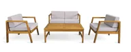 Meble ogrodowe - Zestaw mebli wypoczynkowych MALMO CAFFE Acacia Wood - Focus Garden - miniaturka - grafika 1