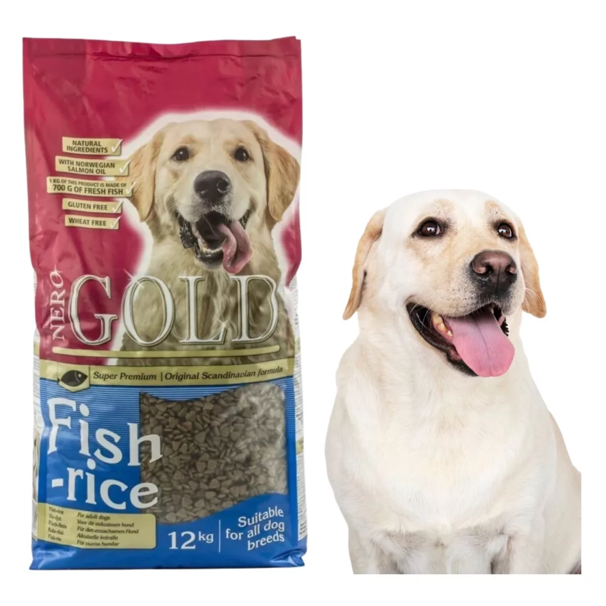 Nero Gold Adult Fish&Rice 12 kg